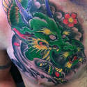 Sacred Ink Oriental  Green Dragon