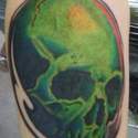 Sacred Inkâ„¢ Colour Work_Green Skull